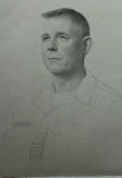 Portrait drawing of Navy Captain Jon Ivar Kjellin
