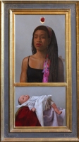 The Madonna of the Habanero dyptich, 18 X 24 and 14 X 18, oil on panel (2006)