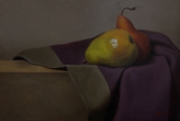 A Pair of Pears, 8 X 12, oil on panel (2016)