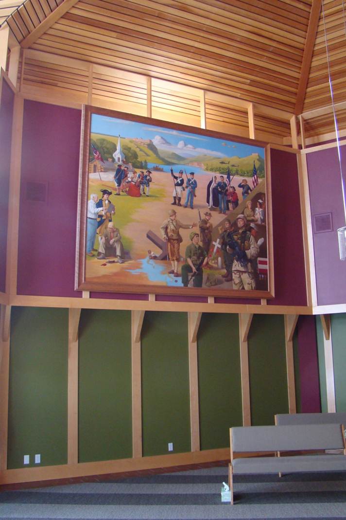 U. S Army in Committal Hall