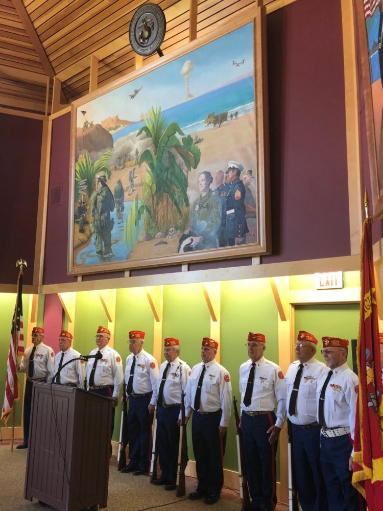 U.S.Marine Corps in Committal Hall
